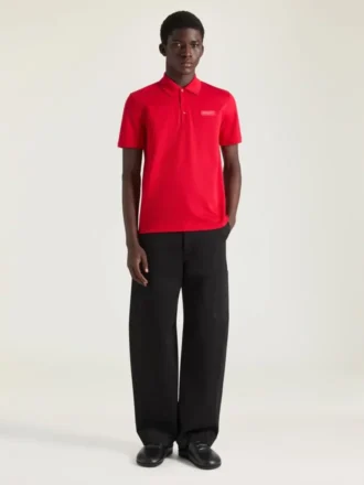 Polo van katoen met Givenchy Paris grosgrain