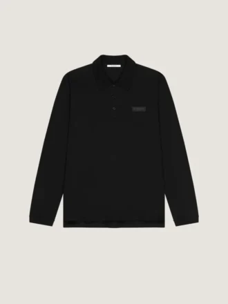 Polo van katoen met Givenchy Paris grosgrain