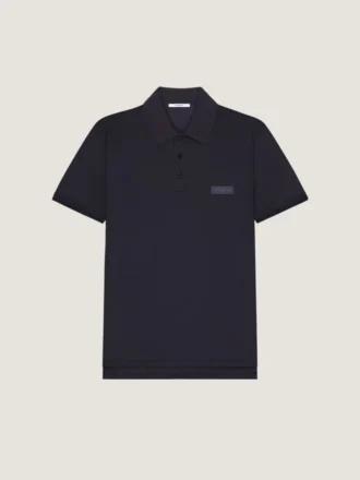Polo van katoen met Givenchy Paris grosgrain