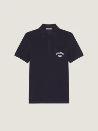 Polo van piquékatoen met Givenchy Paris-borduursel