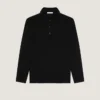 Polo van wol met grosgrain-details