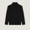 Polo van wol met grosgrain-details