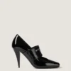 Pumps met vierkante snit en Givenchy-tape in lakleer Pumps met vierkante snit en Givenchy-tape in lakleer