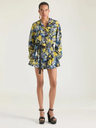 Viscose short met bloemenprint