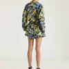 Pyjamahemd van viscose met bloemenprint