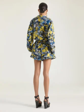 Viscose short met bloemenprint