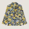 Pyjamahemd van viscose met bloemenprint