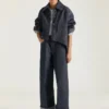 Raw jeans met omgeslagen pijpen Raw jeans met omgeslagen pijpen
