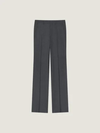 Rechte, getailleerde broek van flanel