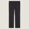 Rechte, getailleerde broek van flanel Rechte, getailleerde broek van flanel