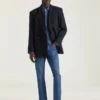 Rechte jeans met shadow-was en kreukeffect Rechte jeans met shadow-was en kreukeffect