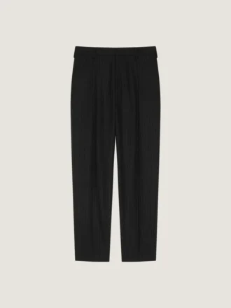 Relaxed fit broek met krijtstrepen van wol Relaxed fit broek met krijtstrepen van wol