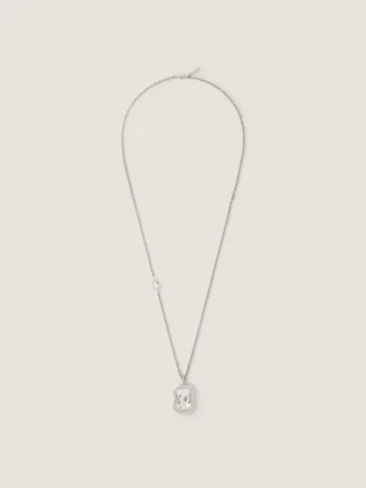 Sculpturale kristallen ketting van metaal en kristal Sculpturale kristallen ketting van metaal en kristal