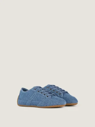 Slanke sneakers van denim Slanke sneakers van denim