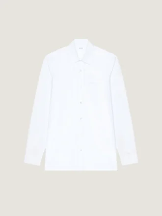 Slim Fit overhemd van popeline met Givenchy-borduursel