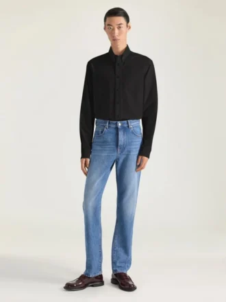 Slim Fit overhemd van popeline met Givenchy-borduursel