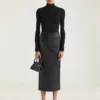 Spiky slingbacks van leer