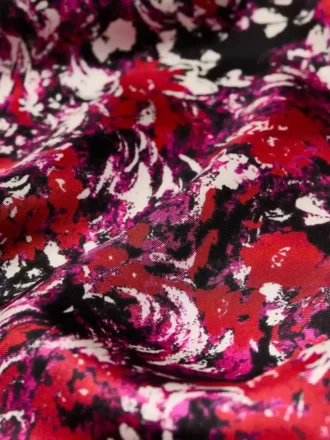 Square in zijde met bloemenprint