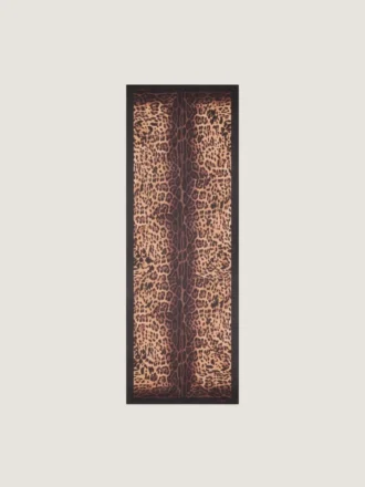 Stola van zijden chiffon met luipaardprint