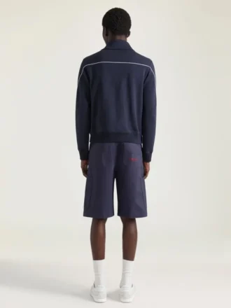 Sweatshirt met ritssluiting van wol en Givenchy Paris-patch