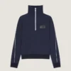 Sweatshirt met ritssluiting van wol en Givenchy Paris-patch Sweatshirt met ritssluiting van wol en Givenchy Paris-patch