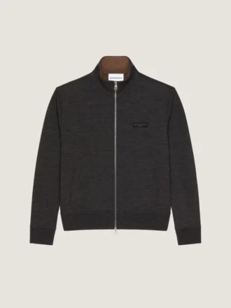 Sweatshirt met ritssluiting van wol met Givenchy Paris Gros Grain Sweatshirt met ritssluiting van wol met Givenchy Paris Gros Grain