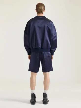 Sweatshirt van satijn met Givenchy Paris-borduursel