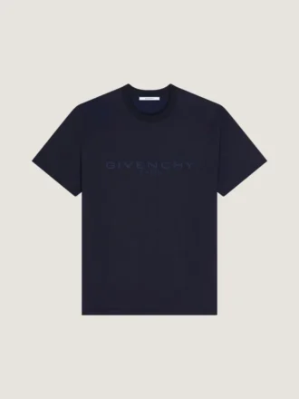 T-shirt van katoen en zijde met Givenchy Paris-jacquard