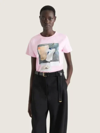 T-shirt van katoen met archiefprint