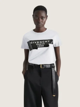 T-shirt van katoen met Givenchy-tapeprint
