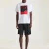 T-shirt van katoen met surrealistische print