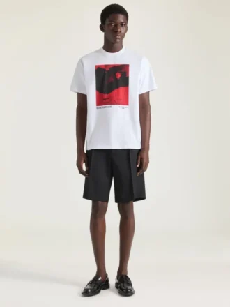 T-shirt van katoen met surrealistische print