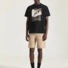 T-shirt van katoen met surrealistische print