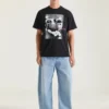 T-shirt van katoen met surrealistische print