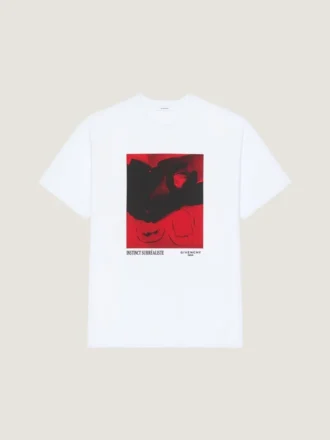 T-shirt van katoen met surrealistische print
