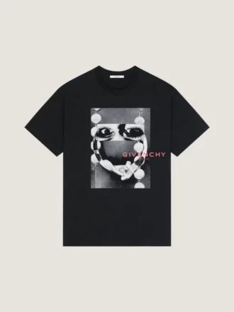 T-shirt van katoen met surrealistische print