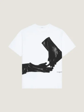 T-shirt van katoen met surrealistische print
