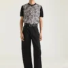 T-shirt van katoenen tricot met bloemenprint T-shirt van katoenen tricot met bloemenprint