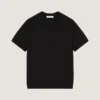 T-shirt van katoenen tricot met grosgrain-details