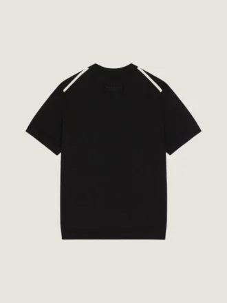 T-shirt van katoenen tricot met grosgrain-details