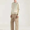 Trui van katoenbreisel met Givenchy Paris-borduursel Trui van katoenbreisel met Givenchy Paris-borduursel