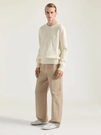 Trui van katoenbreisel met Givenchy Paris-borduursel