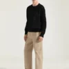 Trui van katoenbreisel met Givenchy Paris-borduursel Trui van katoenbreisel met Givenchy Paris-borduursel