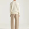 Trui van katoenbreisel met Givenchy Paris-borduursel Trui van katoenbreisel met Givenchy Paris-borduursel