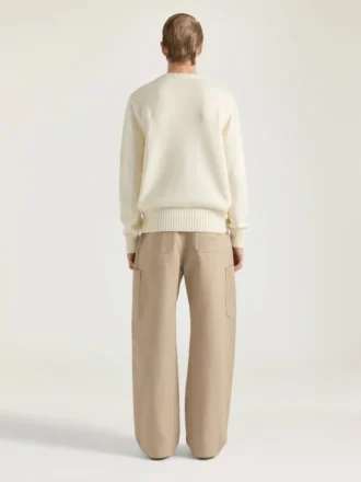 Trui van katoenbreisel met Givenchy Paris-borduursel