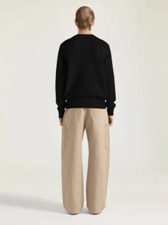Trui van katoenbreisel met Givenchy Paris-borduursel