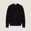 Trui van katoenbreisel met Givenchy Paris-borduursel Trui van katoenbreisel met Givenchy Paris-borduursel