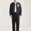 Broek met meerdere ritsen van wolcrêpe Broek met meerdere ritsen van wolcrêpe