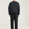 Broek met meerdere ritsen van wolcrêpe Broek met meerdere ritsen van wolcrêpe
