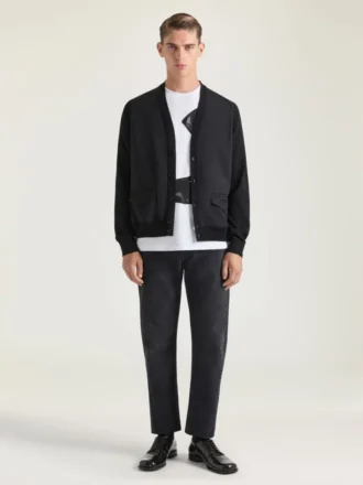 Vest van katoenen breisel met Givenchy Paris-jacquard